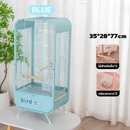 Petcho กรงนกสีมาการอง กรงนกแก้ว กรงนกคุณภาพสูง ทำจากเหล็กหนา แข็งแรง มีถาดเลื่อน ทำความสะอาดง่าย ทนท