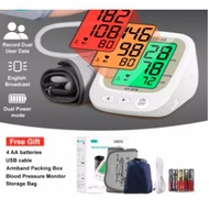 (Rdy Stock in KL ) USB Charging Upper Arm Blood Pressure Meter for Dual User BP Set Monitor Digital 