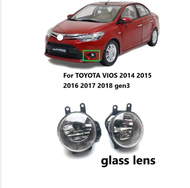 （glass lens ） fog lamp fog light front bumper lamp light for TOYOTA VIOS Third Generation gen 3 2013