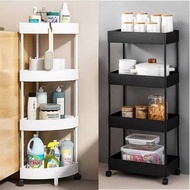 4-Tier Kitchen Shelf Multipurpose Trolley Shelf Square Shelf Triangle Shelf Bedroom Shelf Bathroom S