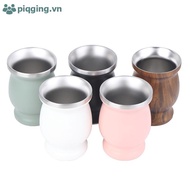 Piqging Yerba Mate Cup 304 Stainless Steel 8oz Argentine Yerba Mate Gourd With Bombillas VN