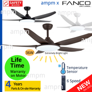 FANCO Ceiling Fan with Light 3 Tone 36W LED 46 inch 56 inch DC Motor With  Remote Control Tributo New Home Bedroom Dinning Room Living Room Ceiling Light