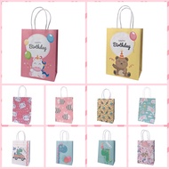 10pcs/pack Cute Print Paper Bags 15x8x21cm