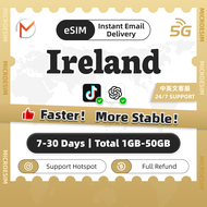 Ireland eSIM 5G Unlimited Data 7-30Days Total 1GB-50GB | Instant  Delivery | High Speed Ireland SIM 