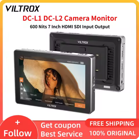 Viltrox DC-L1 DC-L2 Touch Screen Camera Monitor 600 Nits 7 Inch HDMI/SDI Input Output Field Monitor 