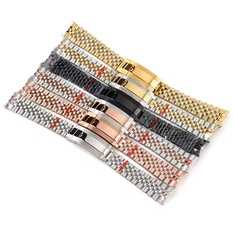 NH35 20mm Watch Strap 316L Stainless Steel Jubilee Bracelet Fit Seiko SUB Datejust NH35 Case Mod Par