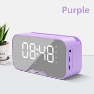 GOOJODOQ【Alarm Clock Speaker】Portable Wireless Bluetooth Speaker Multifunction Bluetooth Speaker with FM Radio Bass Wireless Mini Stereo LED