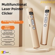 JENNIFERDZJI Laser Pointer Clicker, 2.4GHz Meeting Wireless Flip Pen Clicker, Durable Infrared Remot