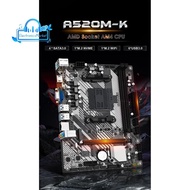 A520M-K Gaming Motherboard AMD AM4 2*DDR4 Memory 64GB Nvme M.2 USB3.2 Micro ATX Desktop Motherboard