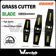 Warclub Ogawa Mata Pisau Mesin Rumput (Brush Cutter Metal Blade) (Standard Shape | Black / Sliver )T