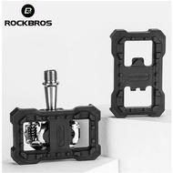 ROCKBROS MTB Bike Pedal Cleat Adapter to Flat Clipless Adapter SPD - Cleat mountain pedal adapter