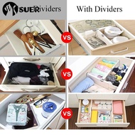 SUERHD Drawer Dividers  Kitchen Drawer Organizer Storage Clapboard Separators
