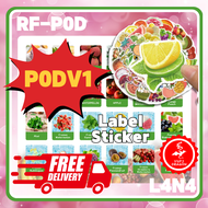 【V4P3 DRAGON】DESIGN P0D V1 RF-P0D L4N4 CARTOON FRUIT STICKERS 2.5CM - 8.5CM DISPOSABLE LABELS STATIO