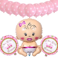Baby Gender Party Balloon Set Baby Baptism Aluminum Film Balloon Gender Balloon Gender Party Decorat