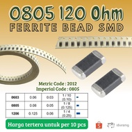 10pcs Impedance 120 Ohms 0805 smd 2012 Chip Ferrite Beads Inductor smd