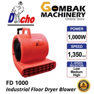 DACHO FD1000 1000W Industrial Floor Dryer Blower w Handle & Wheel -6 Months Warranty