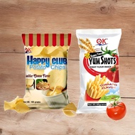 [OK Snacks][2 in 1 set]Happy Club-Ceddar Cheese+Yum Shots Tomato 60g Crispy