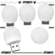 OPTIMISTI 5 Pack USB Night Light, 5V 1W LED Light, Energy Saving Mini USB Powered Plug in Night Ligh