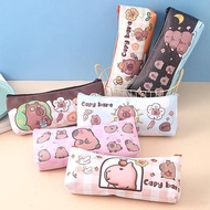 2024 Capybara Cartoon Pencil Case School PencilCase for Boys Girls Simple Candy Color Large-capacity Pencil Cases Stationery Cosmetic Bag kids Birthday gift