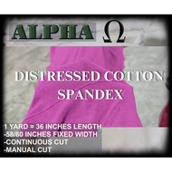 DISTRESSED COTTON SPANDEX | 1 Yard = 35.5-36 Inches Length, 60 Inches Fixed WIdth