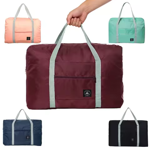 1pc Large Capacity Folding Travel Bag, Waterproof and Wear-resistant, Can Be Carried By Hand and Sto