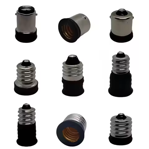 BA15D BA15S TO E12 E14 E17 LED light Holders Converter AC 110V-220V Socket Adapter lampholders For L
