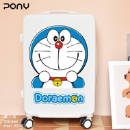 【 Ready Stock 】 Cartoon Cute Doraemon Luggage Sticker Suitcase Trolley Case Wall Bedroom Refrigerator Large Stickers Wat