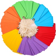 Outus 240 Pcs Rainbow Tags with String Paper Luggage Tags Gift Tags Shipping Tags Hanging Tags Price