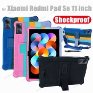 Case for Xiaomi Redmi Pad Se 11 inch Tablet Cover Shockproof Soft Silicone for RedmiPad Se 11" Tablet Stand Protective Shell