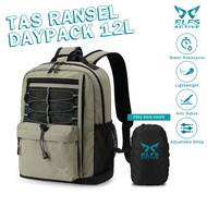 Elfs Active Daypack 12L Water Resistant Trekking Bag Travel Backpack Hiking Backpack Beg Galas Lelak