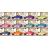 (Wholesales Price)INOVO  Plain Colour Queen Size Fitted Bedsheet (QP1-20)