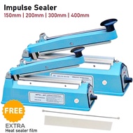 Impulse Sealer 150mm 200mm 300mm 400mm Heating Seal Film Poly Plastic Package Bag Heat Sealing Machine / Mesin Pengedap