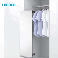 HIGOLD Rotating Mirror Frame Full Body Mirror High Definition Explosion Proof Push Push Pull Silent closet mirror -- Ready Stock