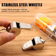 Stainless Steel Referee Whistle Sport Competition Whistle Student Event Kids Hiking Party