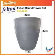 Round Tall Plastic Nursery Flower Pot (Pasu Bunga Pokok Plastik Tinggi) Diameter 26cm - Felton FBL25