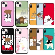 GM49 We Bare Bears Soft silicone Case for iPhone 14 Plus Pro Max