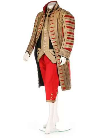 17th Century Men's Victorian Regency Colonial Noble Rococo Costume Medieval Royal Court Uniform Ball