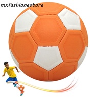 MXFASHIONE Curve Soccer Ball, Orange Curve Lines Youth Football, Great Recreational Football Trainin