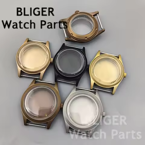 BLIGER 36mm 39mm Domed K1 Mineral Glass Matte Sandblasted Watch Case NH34 NH35 NH36 ETA2824 PT5000 S