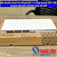 24-port RJ45 Switch + 2 SFP+ 10G optical ports - Mikrotik CSS326-24G-2S+RM Switch