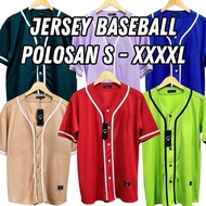 Plain Baseball Jersey for Men and Women, dryfit Material, SML 2XL 3XL 5XL - Plain Baseball Jersey - 