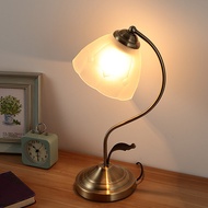 ST/ European-Style Pastoral Mediterranean Bedside Lamp Home Bedroom Study Table Lamp Decorative Lamps Retro Warm Creativ