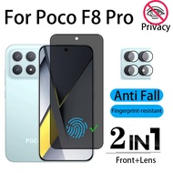 2 in 1 Poco F8 Pro Anti-peeping Screen Protector Tempered Glass Anti-spy 9D For Poco F8 F7 M7 X7 C71