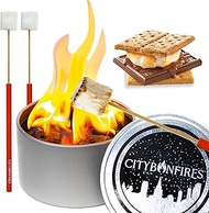 City Bonfire S'Mores Night Pack | 1 City Bonfires | Makes 4 S’Mores | Portable Fire Pit & S'Mores Ki