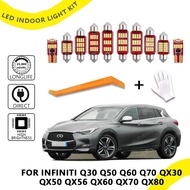 14pcs For Infiniti Q30 Q50 Q60 Q70 QX30 QX50 QX56 QX60 QX70 QX80 Accessories Car LED Bulb Interior D