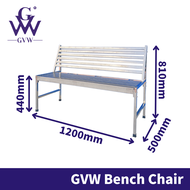 GVW 8013 Stainless Steel Bench Chair Outdoor Garden Long Chair Kerusi Makan Kerusi Luar Kerusi Taman