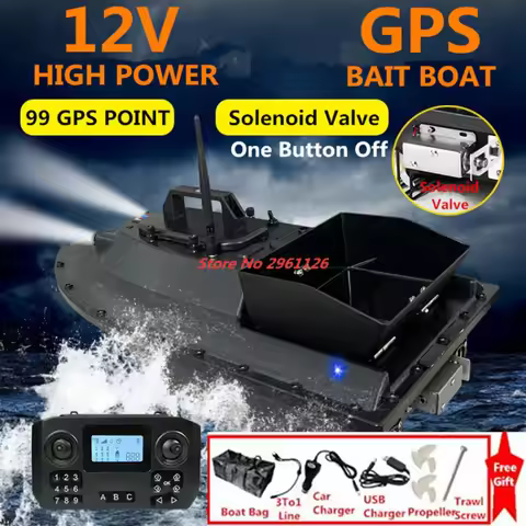 55CM 600M 2.5KG Loading 12V High Powerful GPS Fishing Bait Boat 99 GPS Return Fixed Speed Cruise Rem