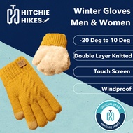Hitchie A075 Thermal Winter Cotton Glove For Women Men Touch Screen Sarung Tangan Sejuk Spring Autum