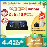 Rinnai - RB2HG / RB-2HG - 4.5kW 2 Burner Cooking Built In Gas Cooker Hob / Gas Stove Tungku Dapur