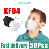 MinstarQZ 50Pcs KF94 Kids for Mask Original 50 Pcs Fda Approved Korean Style facial Kf94mask Single